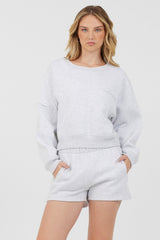 Grey Icicle Essential Fleece Crewneck | Vintage Havana Clothing