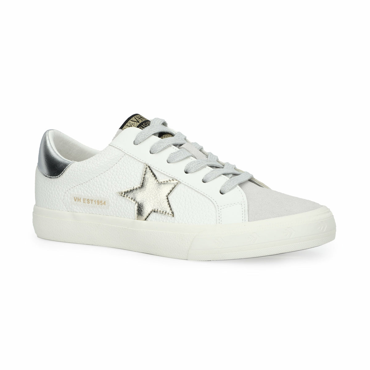 GRANDE - WHITE PEBBLED/WASHED SILVER | Vintage Havana Shoes
