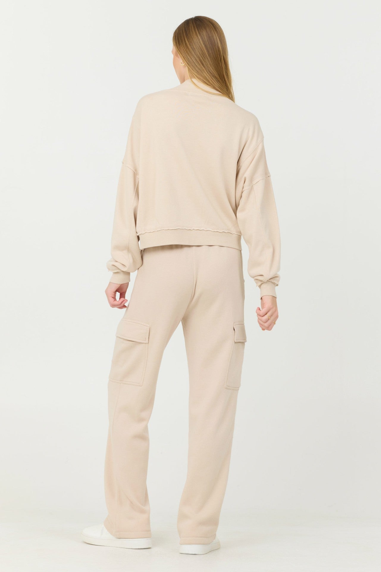 Vanilla Cream Cashmere Fleece Quarter Zip | Vintage Havana Clothing