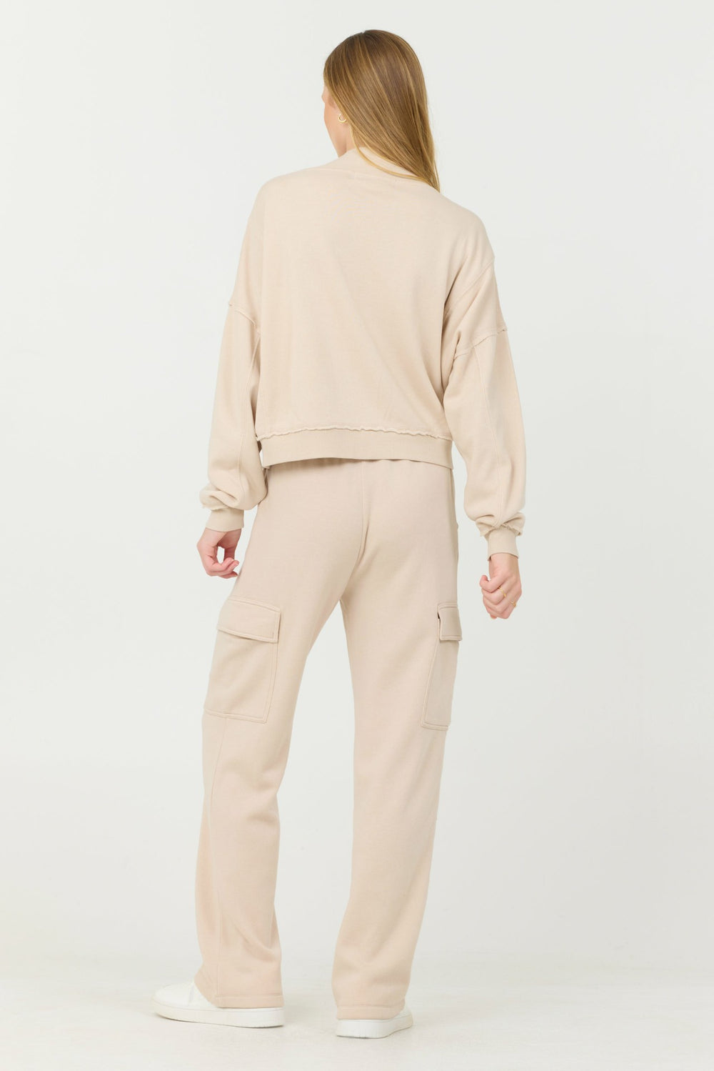 Vanilla Cream Cashmere Fleece Quarter Zip | Vintage Havana Clothing