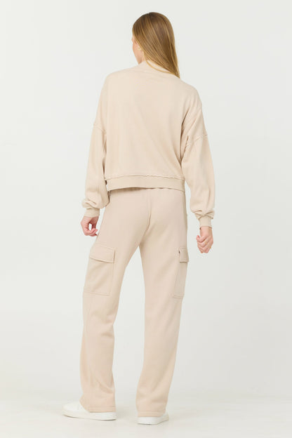 Vanilla Cream Cashmere Fleece Quarter Zip | Vintage Havana Women