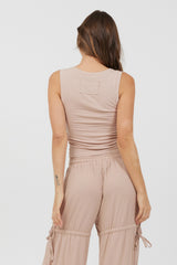 Nude Wide Rib Fitted Tank | Vintage Havana Clothing