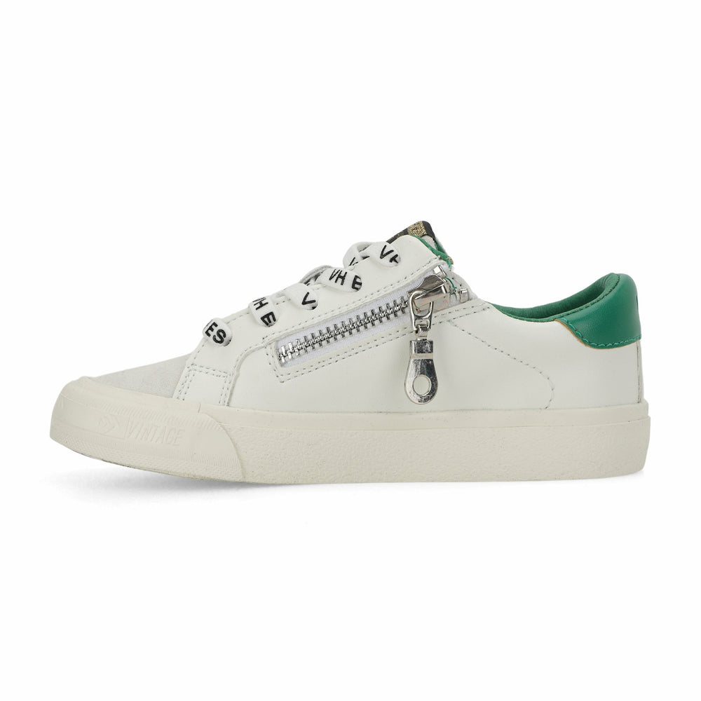 KIDS VITA - WHITE GREY GREEN | Vintage Havana Shoes