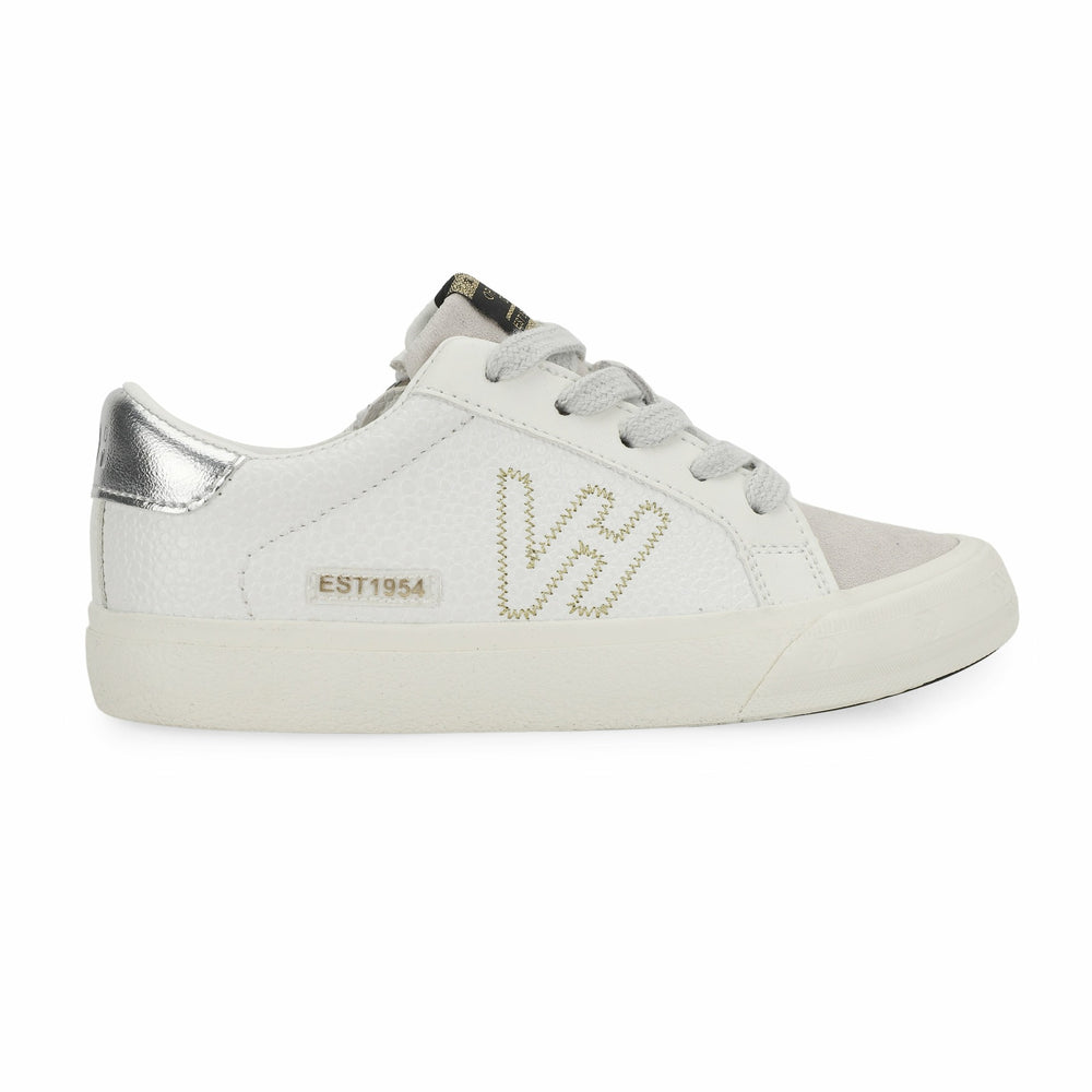 KIDS VITA - WHITE PEBBLED GREY | Vintage Havana Shoes