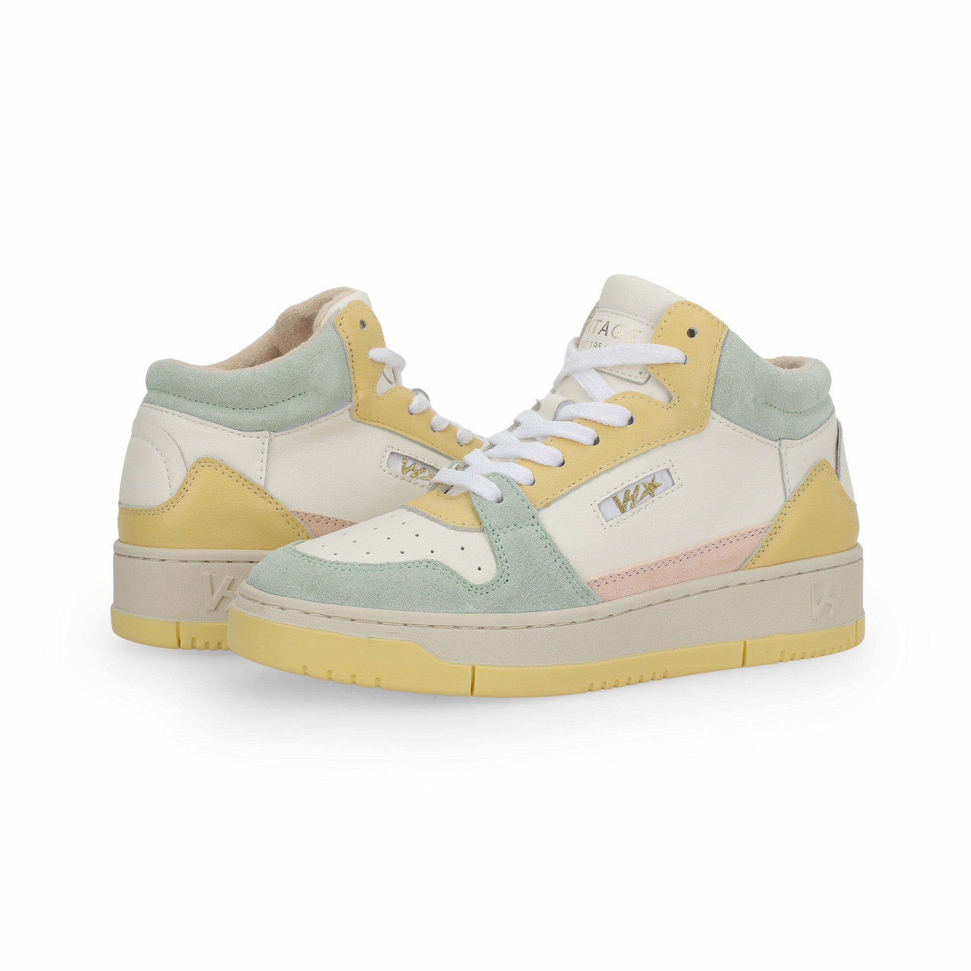 CELESTE 2 - WHITE PALE YELLOW MINT | Vintage Havana Shoes