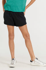 Black Ribbed Athletic Shorts | Vintage Havana Clothing