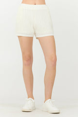 White Open Crochet Shorts | Vintage Havana Clothing