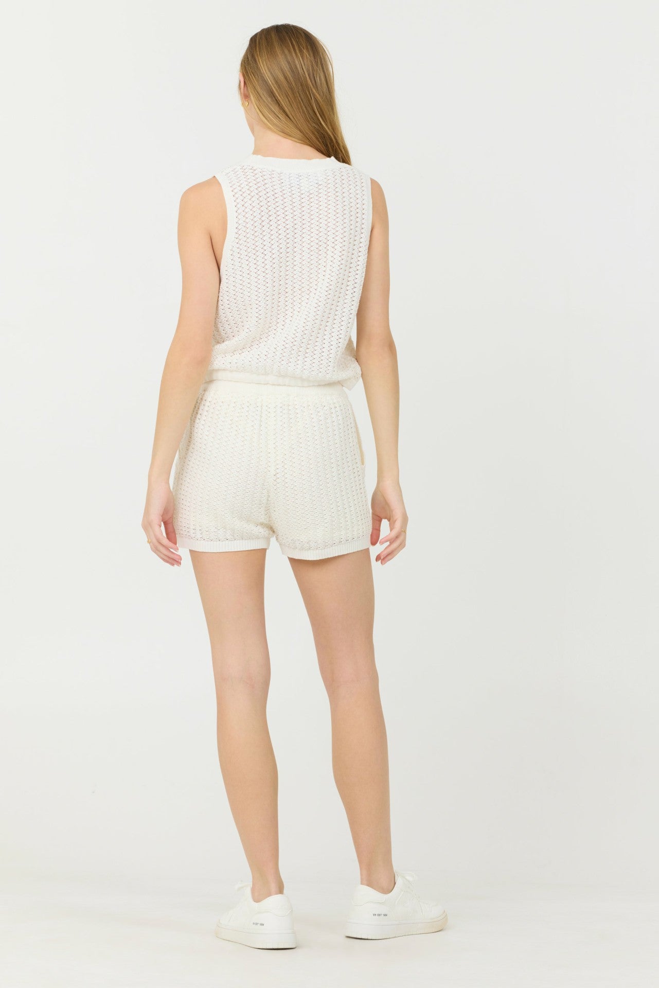 White Open Crochet Shorts | Vintage Havana Clothing
