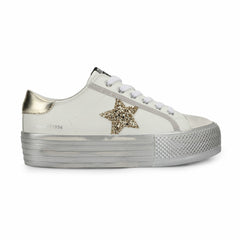 AMAZE - WHITE GOLD GLITTER | Vintage Havana Shoes
