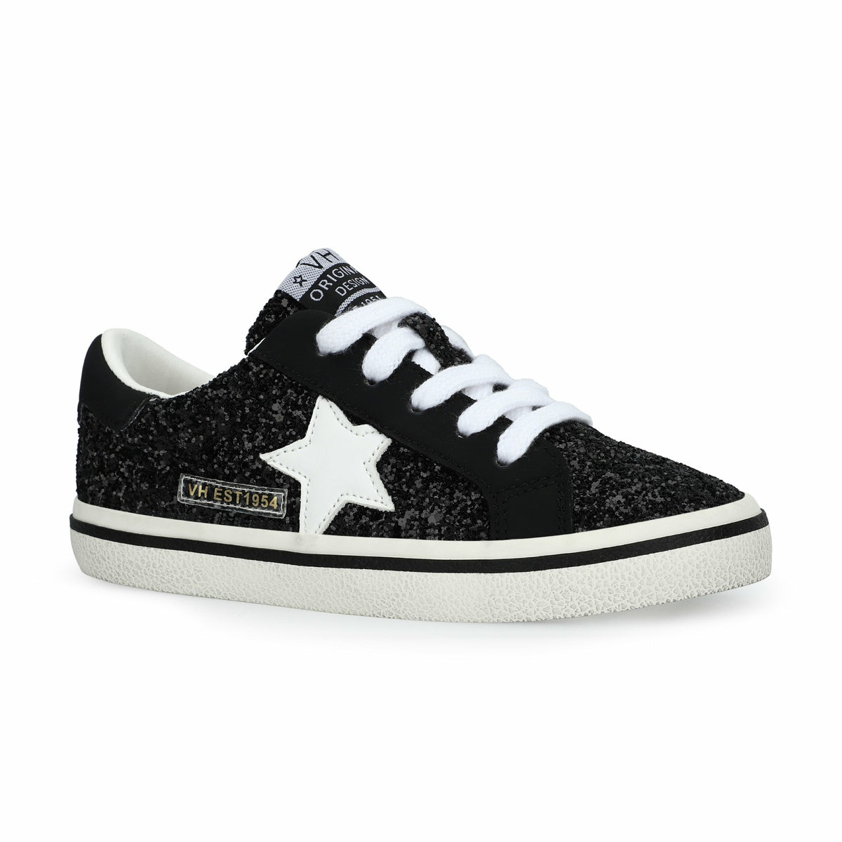 KIDS GAIL - BLACK GLITTER MULTI | Vintage Havana Shoes