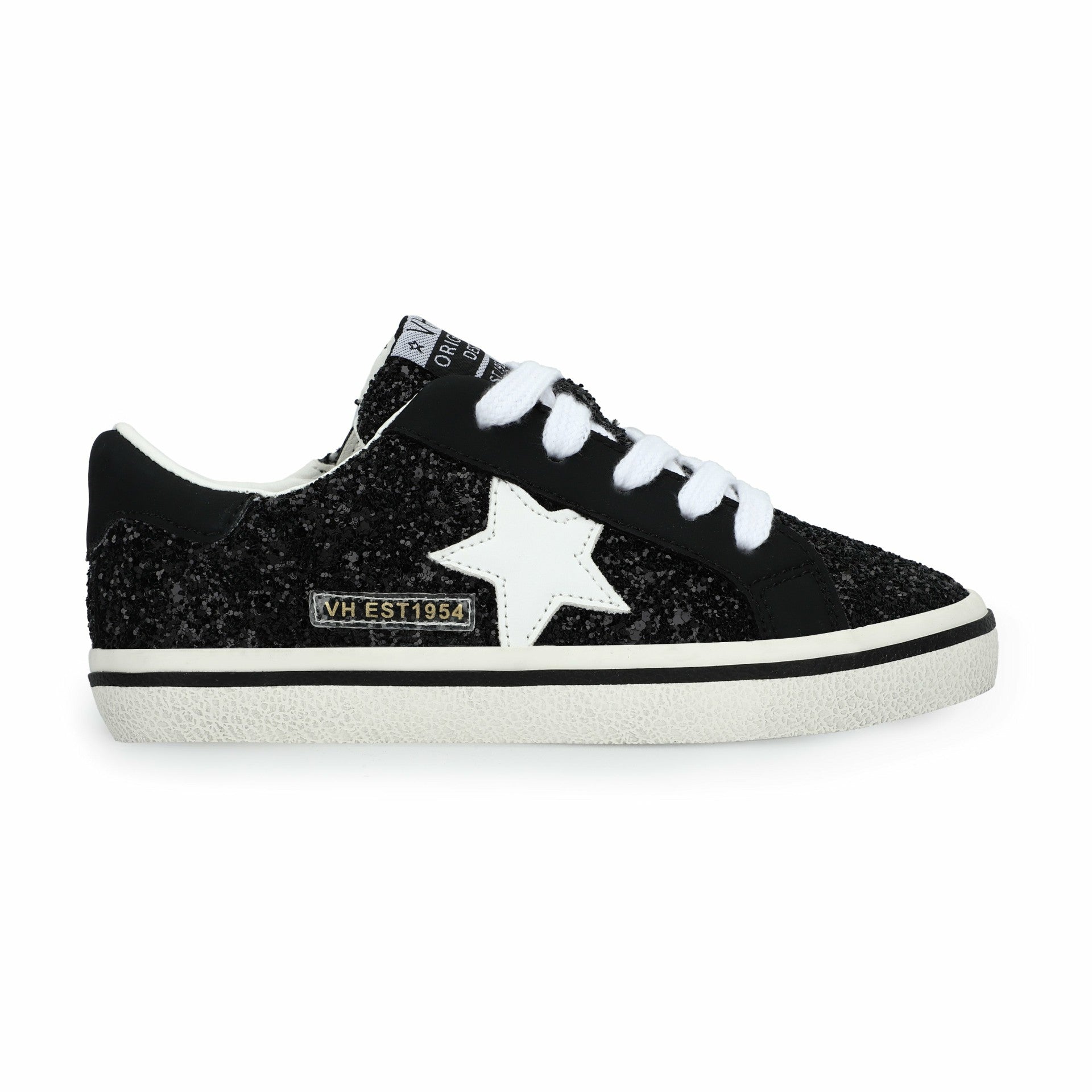 KIDS GAIL - BLACK GLITTER MULTI | Vintage Havana Shoes