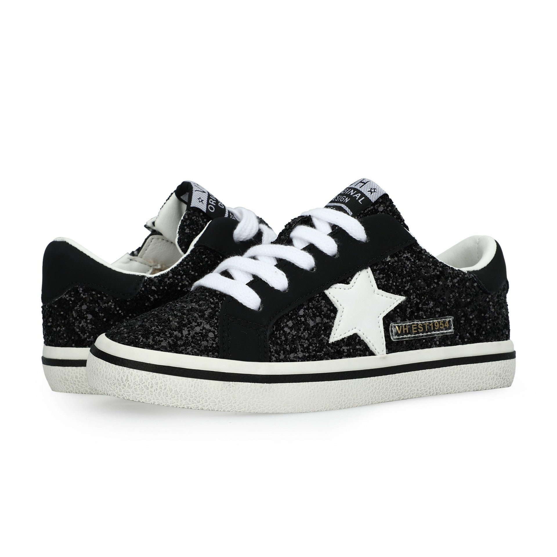 KIDS GAIL - BLACK GLITTER MULTI | Vintage Havana Shoes