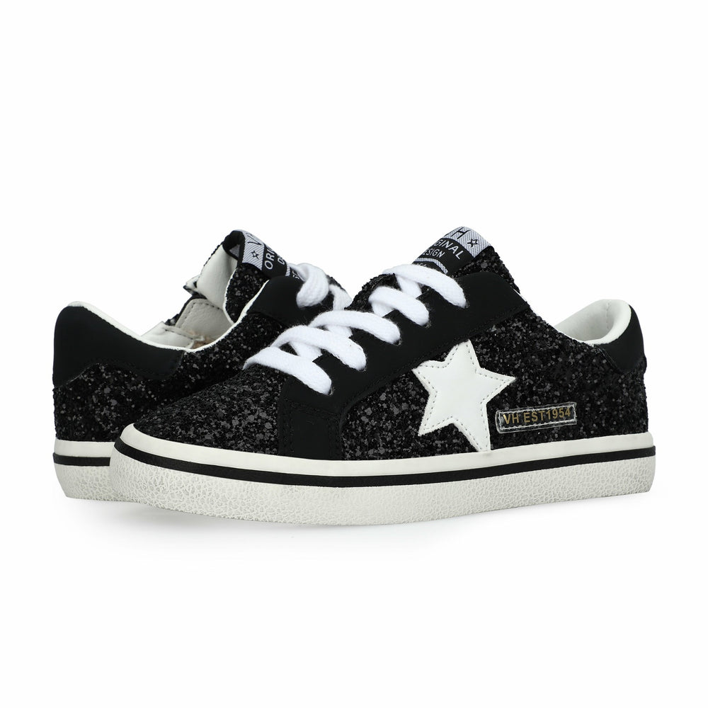 KIDS GAIL - BLACK GLITTER MULTI | Vintage Havana Shoes