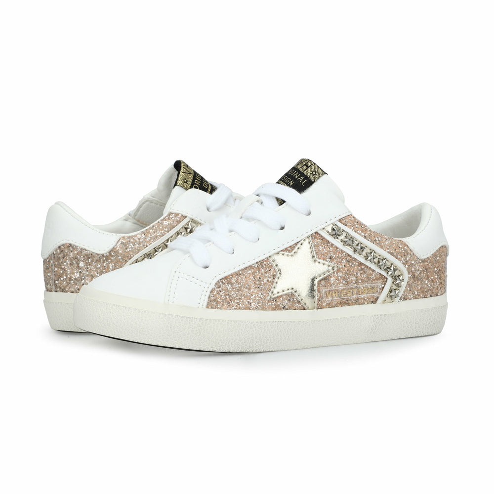 KIDS PATTY - WHITE GOLD GLITTER | Vintage Havana Shoes
