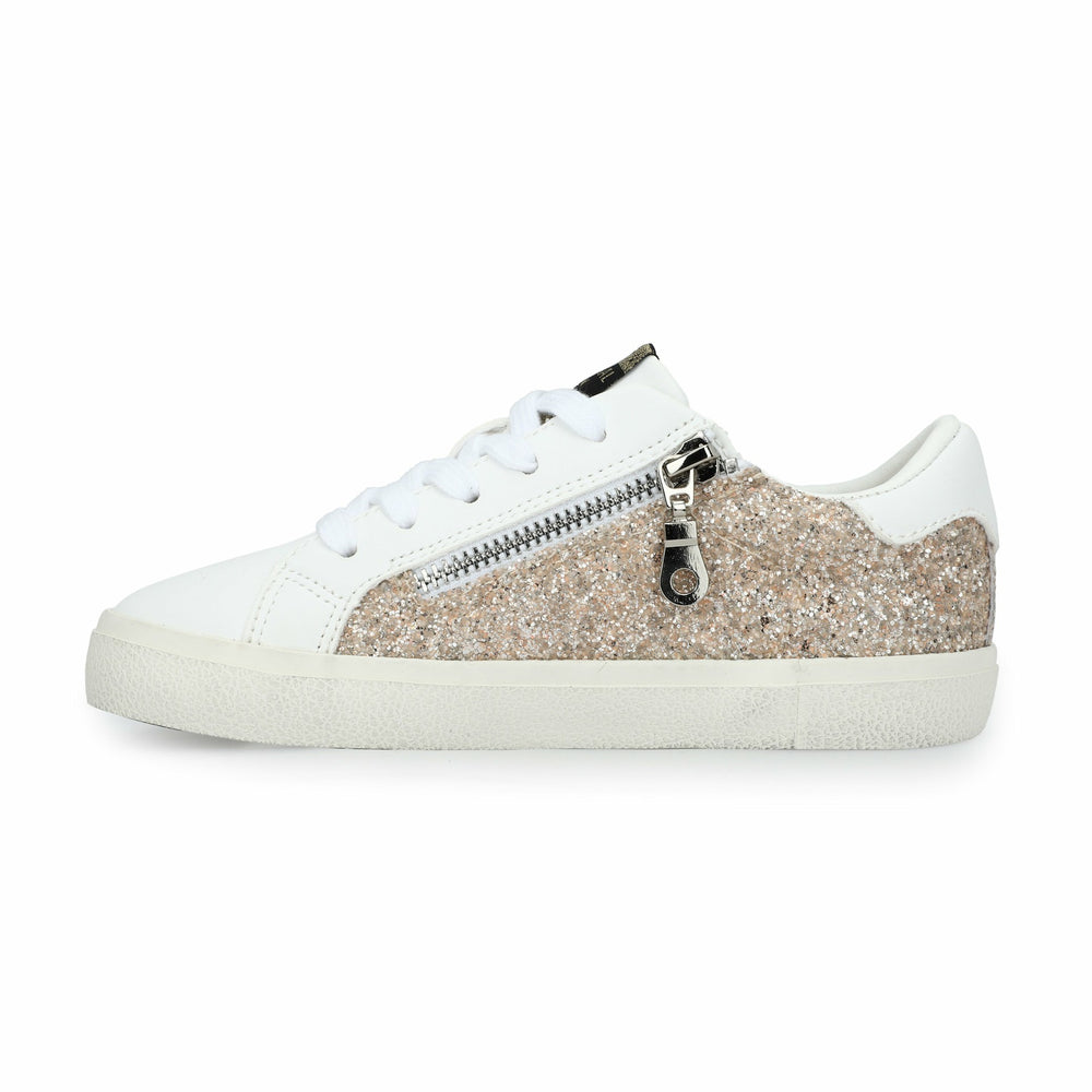 KIDS PATTY - WHITE GOLD GLITTER | Vintage Havana Shoes