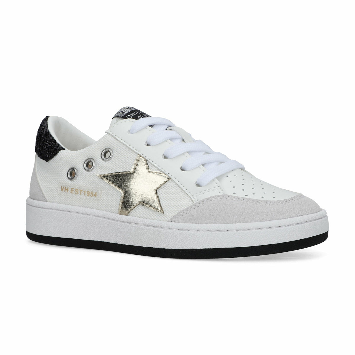 KIDS TAYLOR - WHITE BLACK GOLD | Vintage Havana Shoes