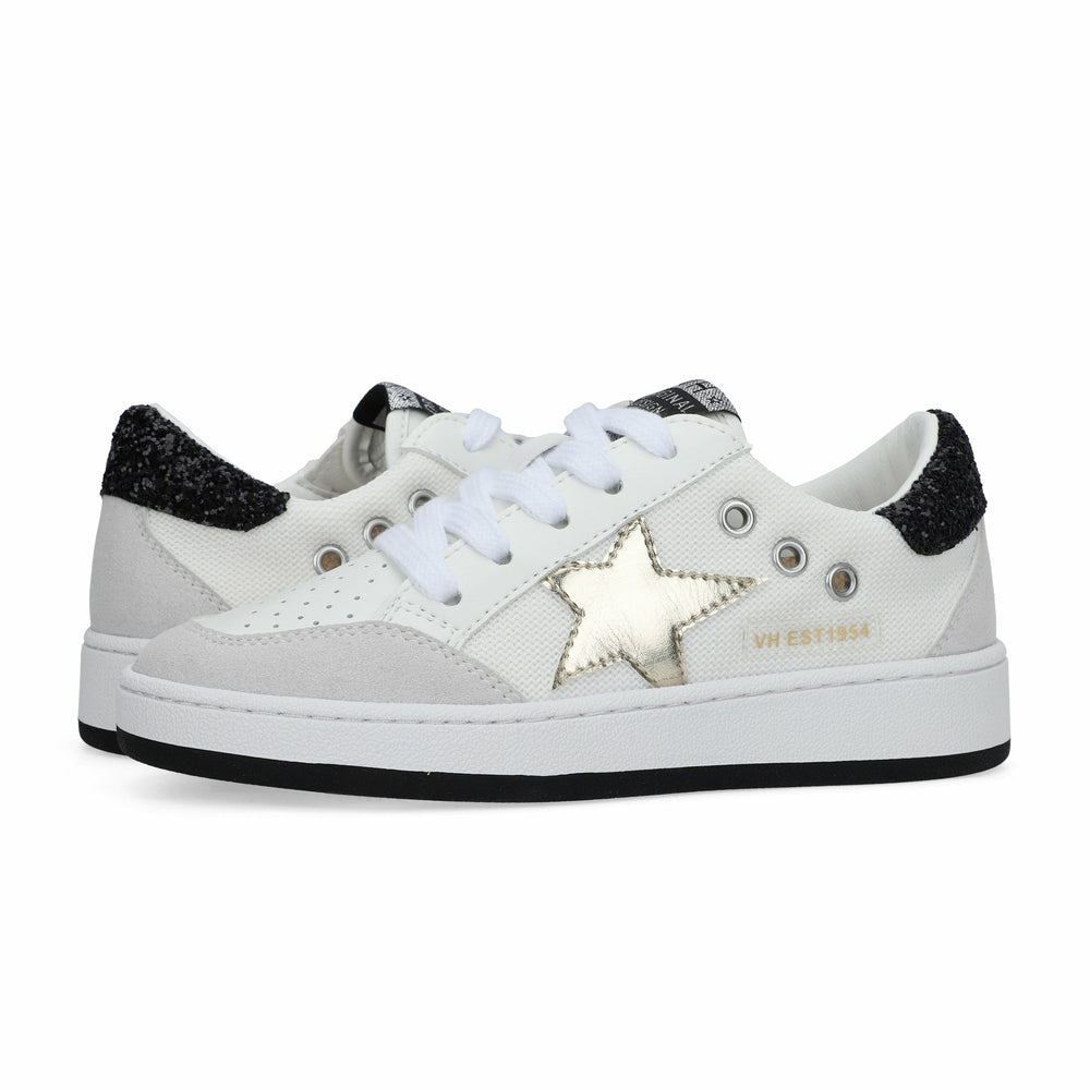 KIDS TAYLOR - WHITE BLACK GOLD | Vintage Havana Shoes