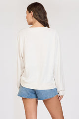 "le bleu ocean" Sandbar Solid Hacci Crewneck | Vintage Havana Clothing