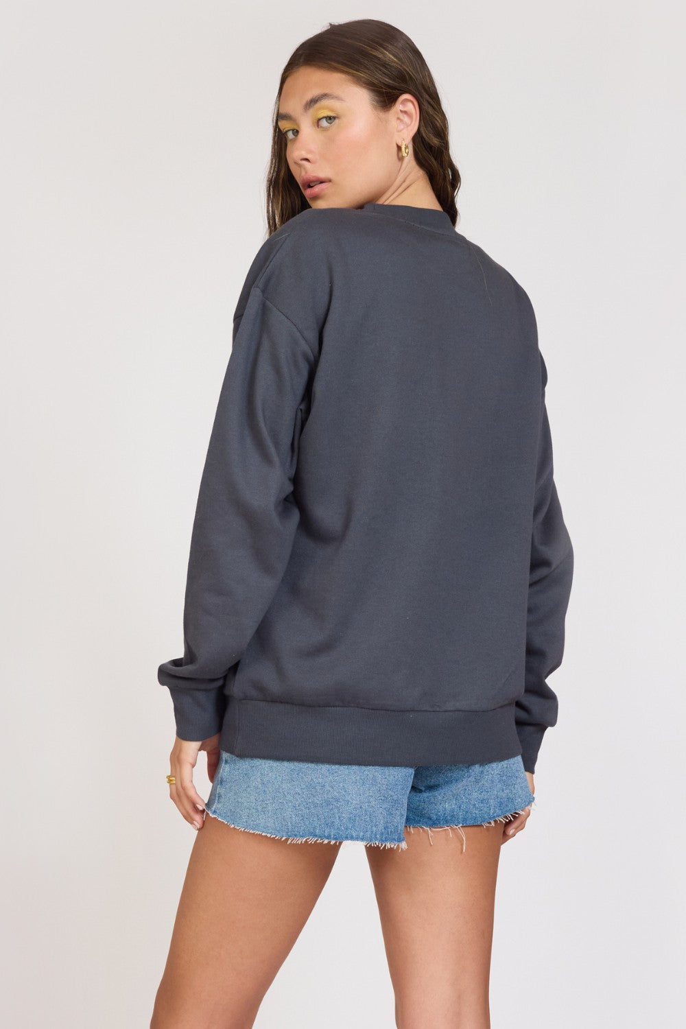 "Surf LA" Black Surf Wash Crewneck | Vintage Havana Clothing