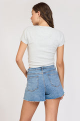 "Surf MTK" Harbor Grey Rib Hacci Cropped Tee | Vintage Havana Clothing