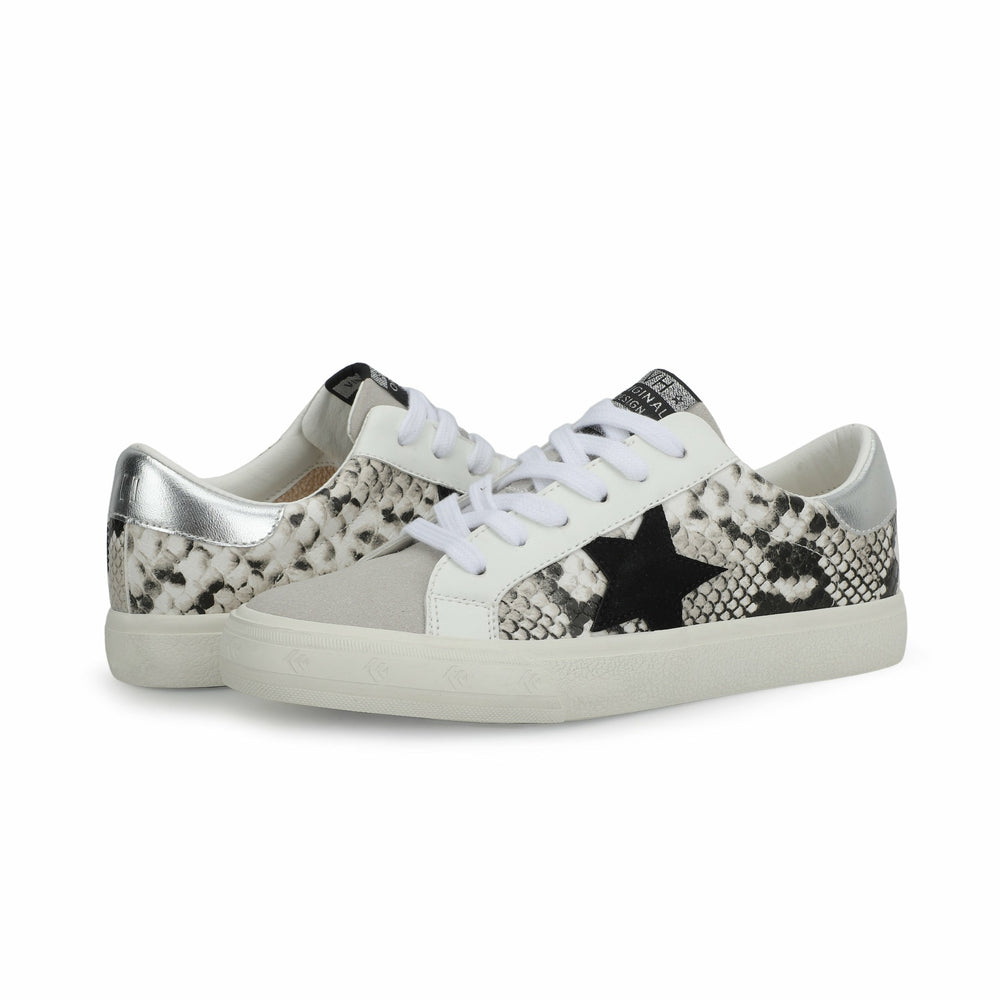 GRANDE WHITE BLACK SNAKE GREY POP | Vintage Havana Shoes
