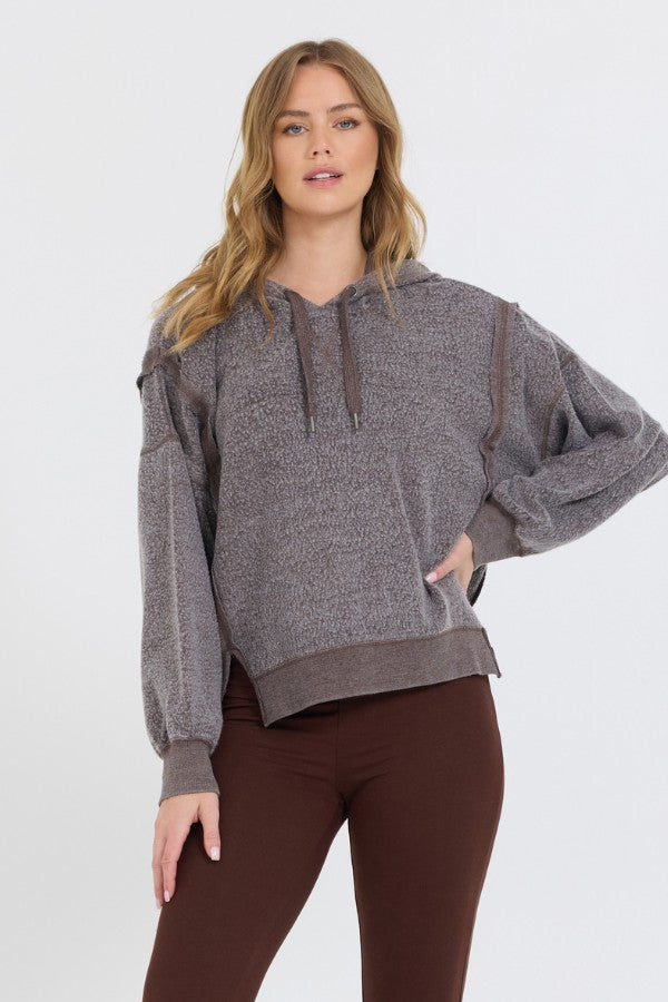 Chocolate Syrup Reverse Fleece Hoodie | Vintage Havana Clothing