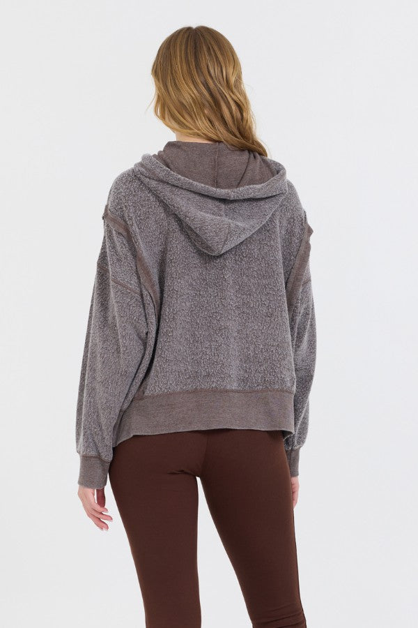 Chocolate Syrup Reverse Fleece Hoodie | Vintage Havana Clothing
