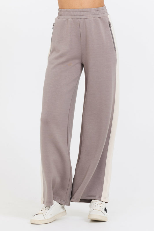 Taupe/ South Beach Sand Colorblock Cloud Fleece Pant | Vintage Havana Women