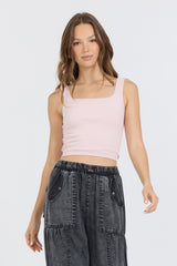 Soft Pink Seamless Tank Top | Vintage Havana Clothing