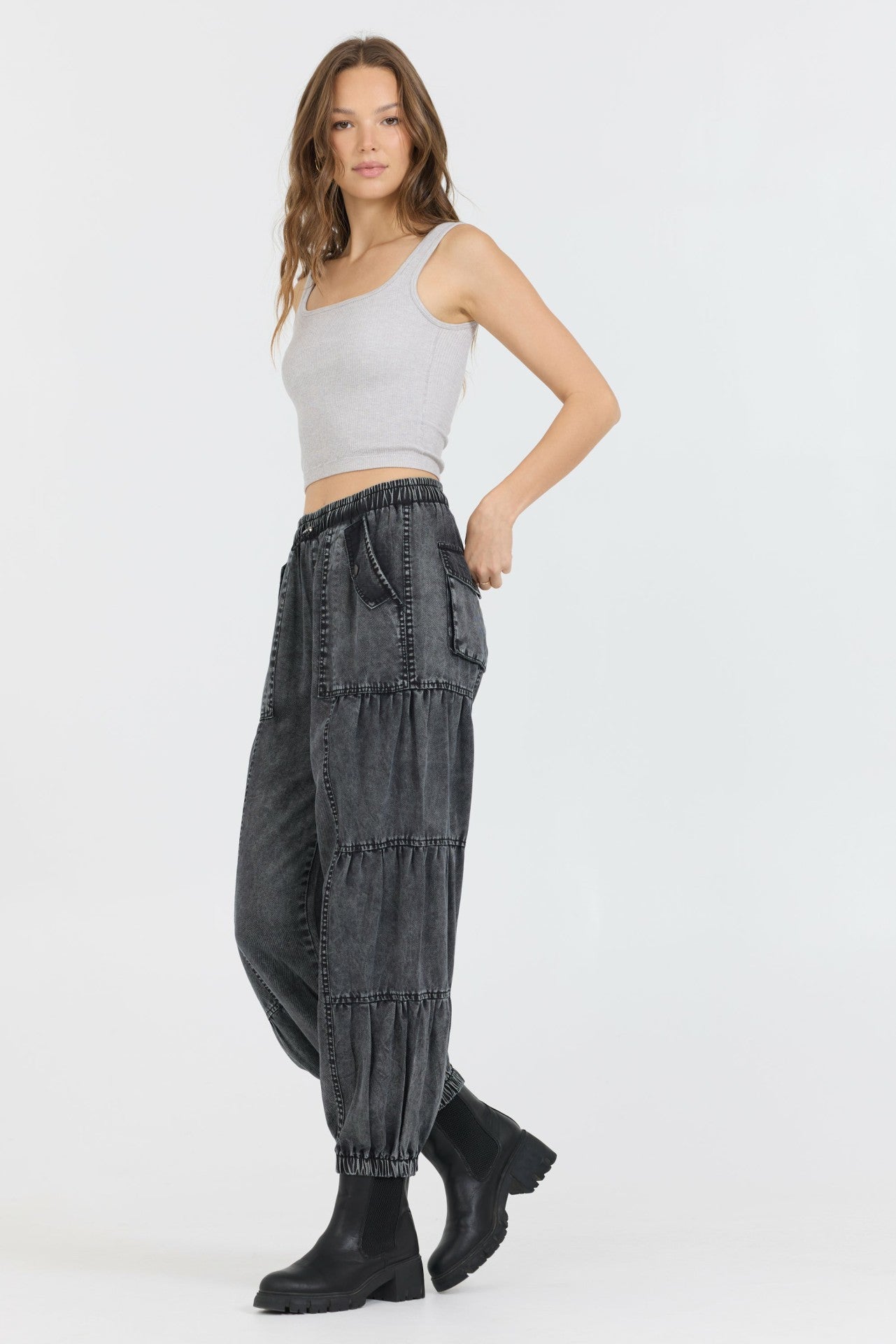 Heather Grey Seamless Tank Top | Vintage Havana Clothing