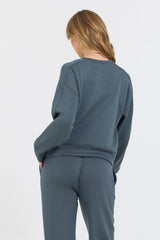 Mountain Grey Cloud Fleece Crewneck | Vintage Havana Clothing