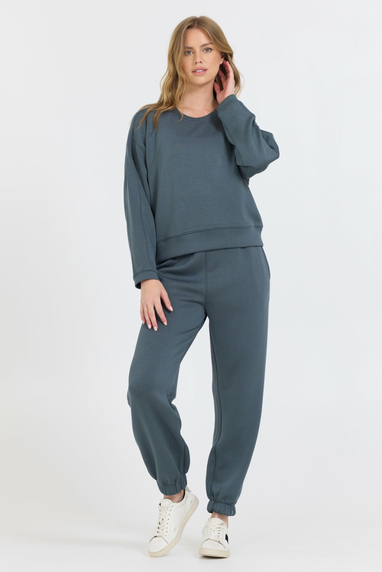 Mountain Grey Cloud Fleece Crewneck | Vintage Havana Clothing