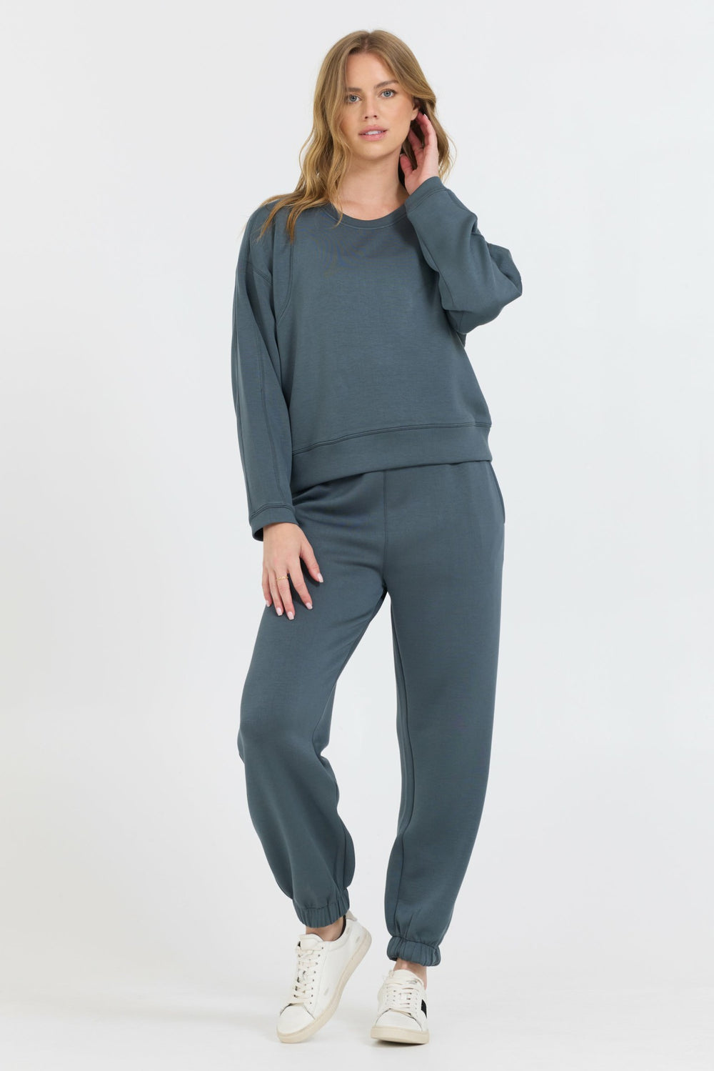 Mountain Grey Cloud Fleece Crewneck | Vintage Havana Clothing