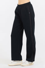 Black Brushed Snap Pant | Vintage Havana Clothing