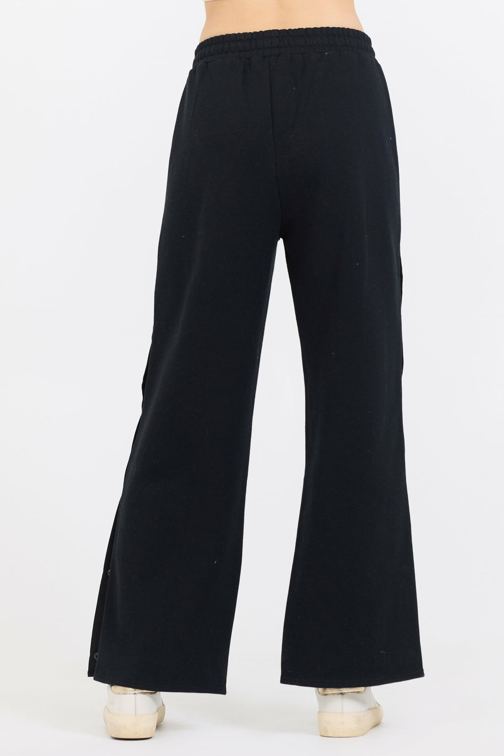 Black Brushed Snap Pant | Vintage Havana Clothing