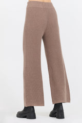 Heather Brown Waffle Knit Flare Pant | Vintage Havana Clothing