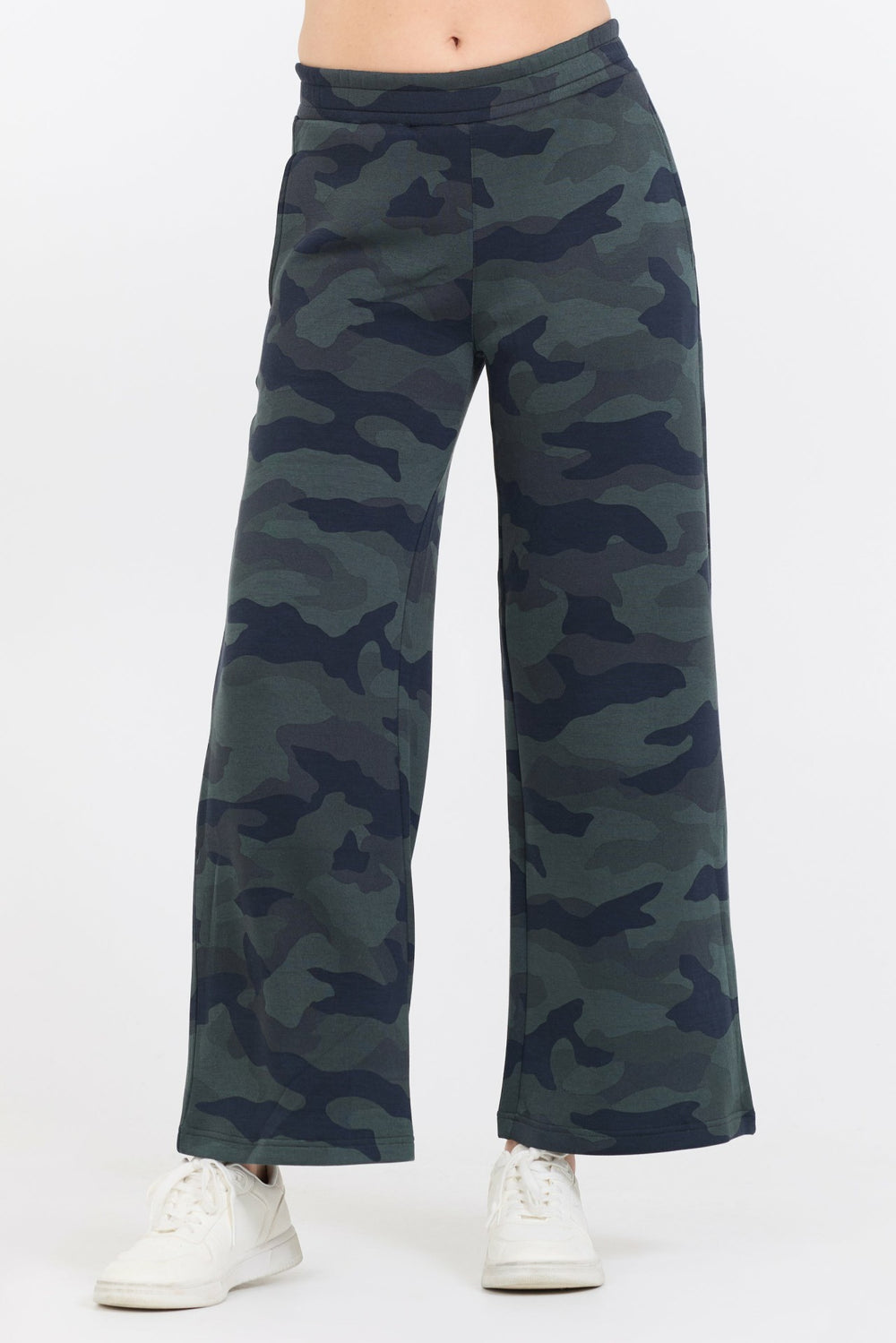 Onyx Camo Printed Cloud Fleece Flare Pant | Vintage Havana Clothing