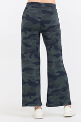 Onyx Camo Printed Cloud Fleece Flare Pant | Vintage Havana Clothing