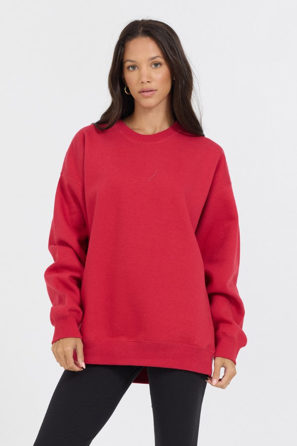 Red Proweave Crewneck | Vintage Havana Clothing