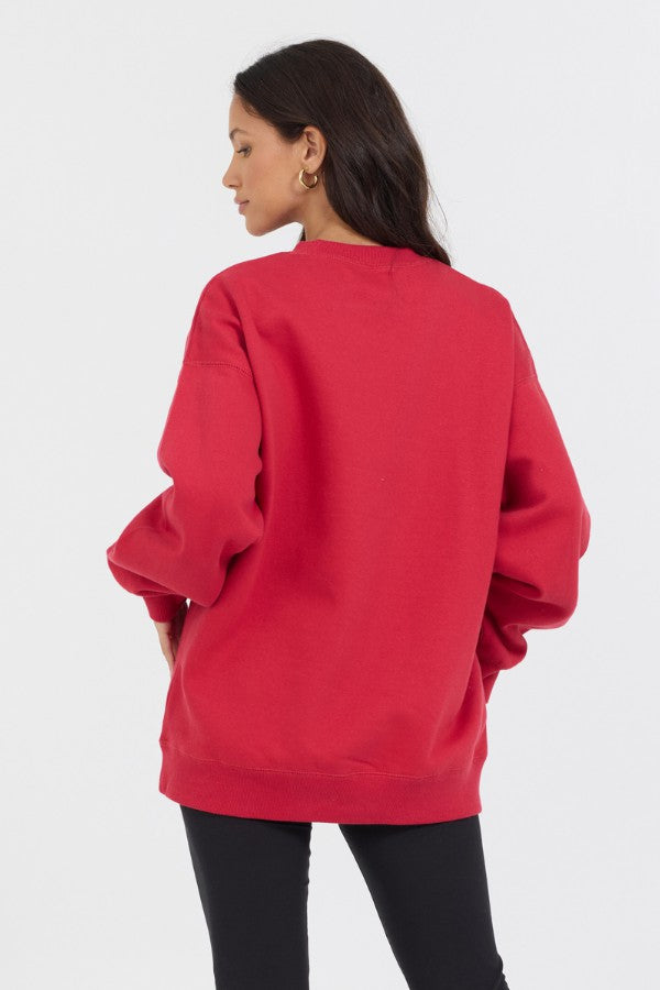 Red Proweave Crewneck | Vintage Havana Clothing