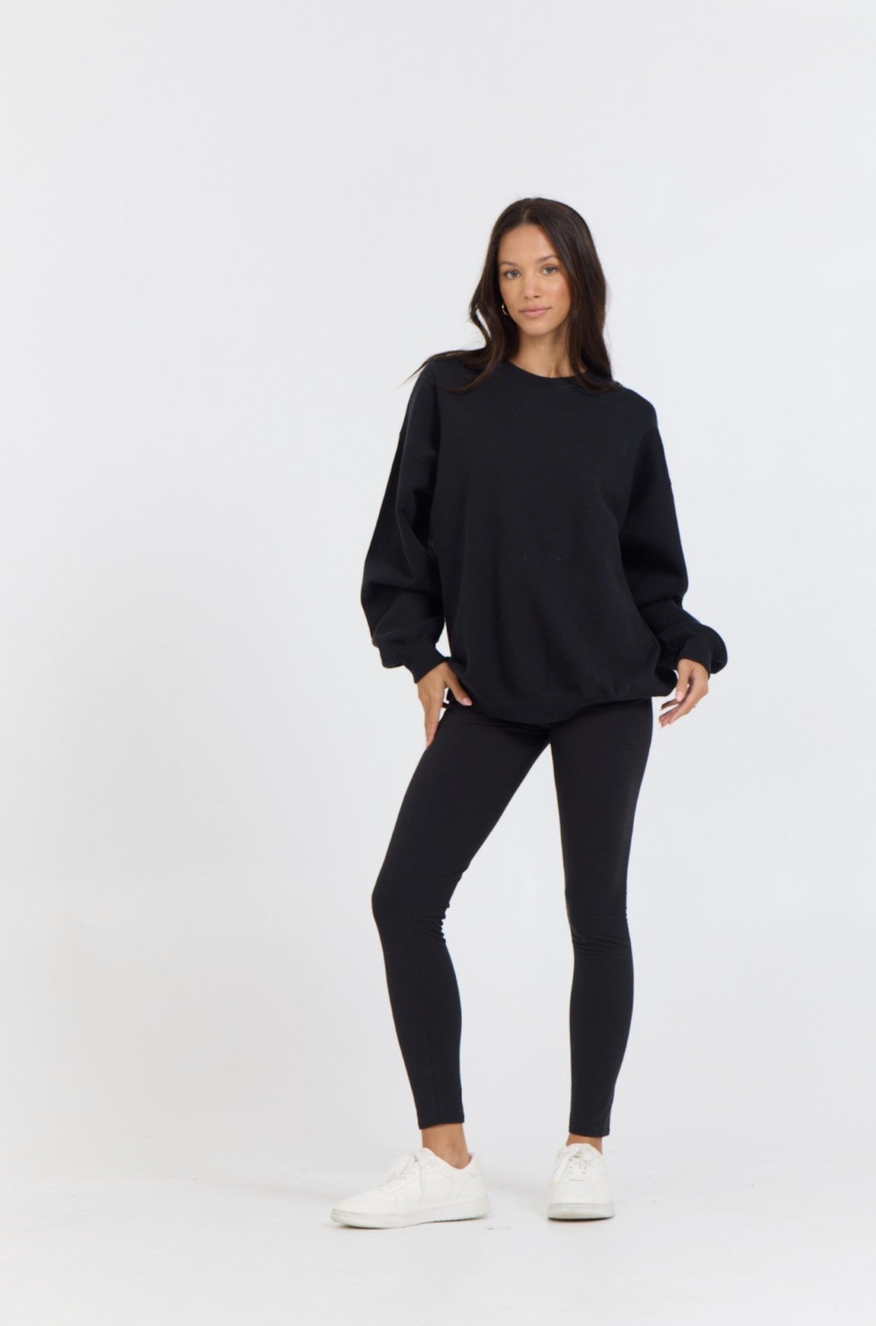 Black Proweave Crewneck | Vintage Havana Clothing