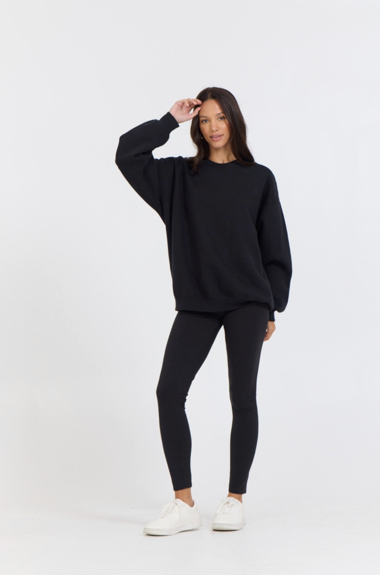 Black Proweave Crewneck | Vintage Havana Clothing