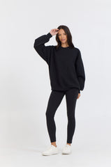 Black Proweave Crewneck | Vintage Havana Clothing