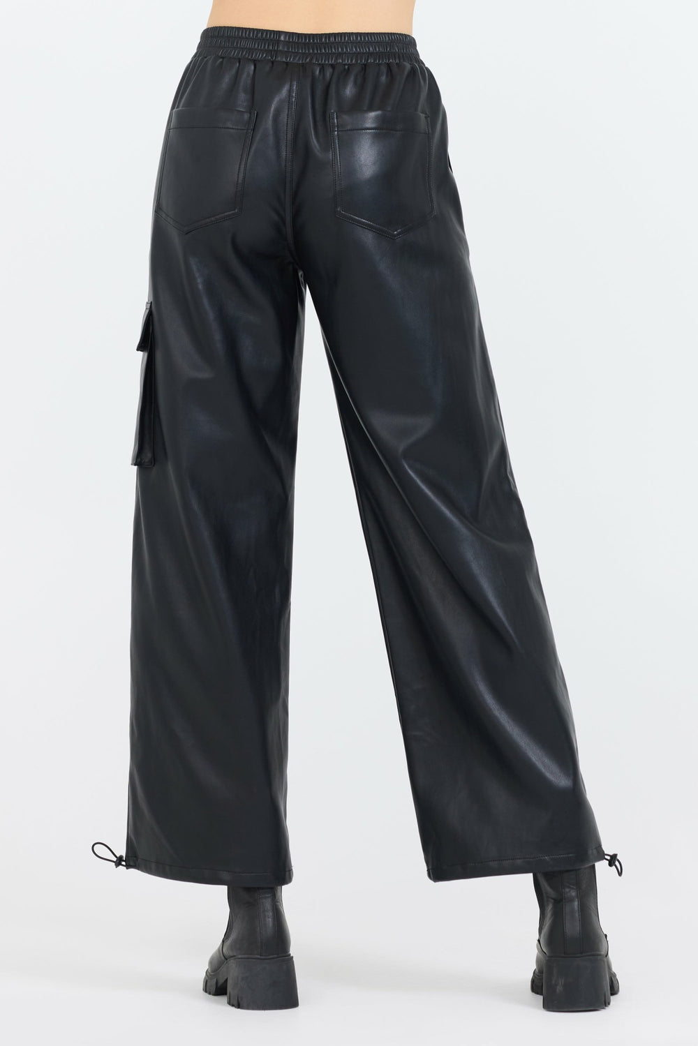 Black Leather Cargo Pants | Vintage Havana Clothing