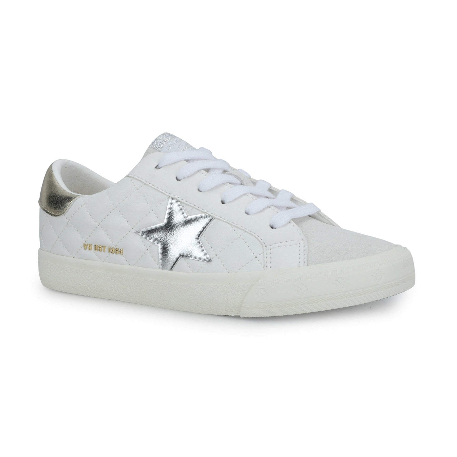GRANDE - WHITE GREY QUILTED | Vintage Havana Shoes
