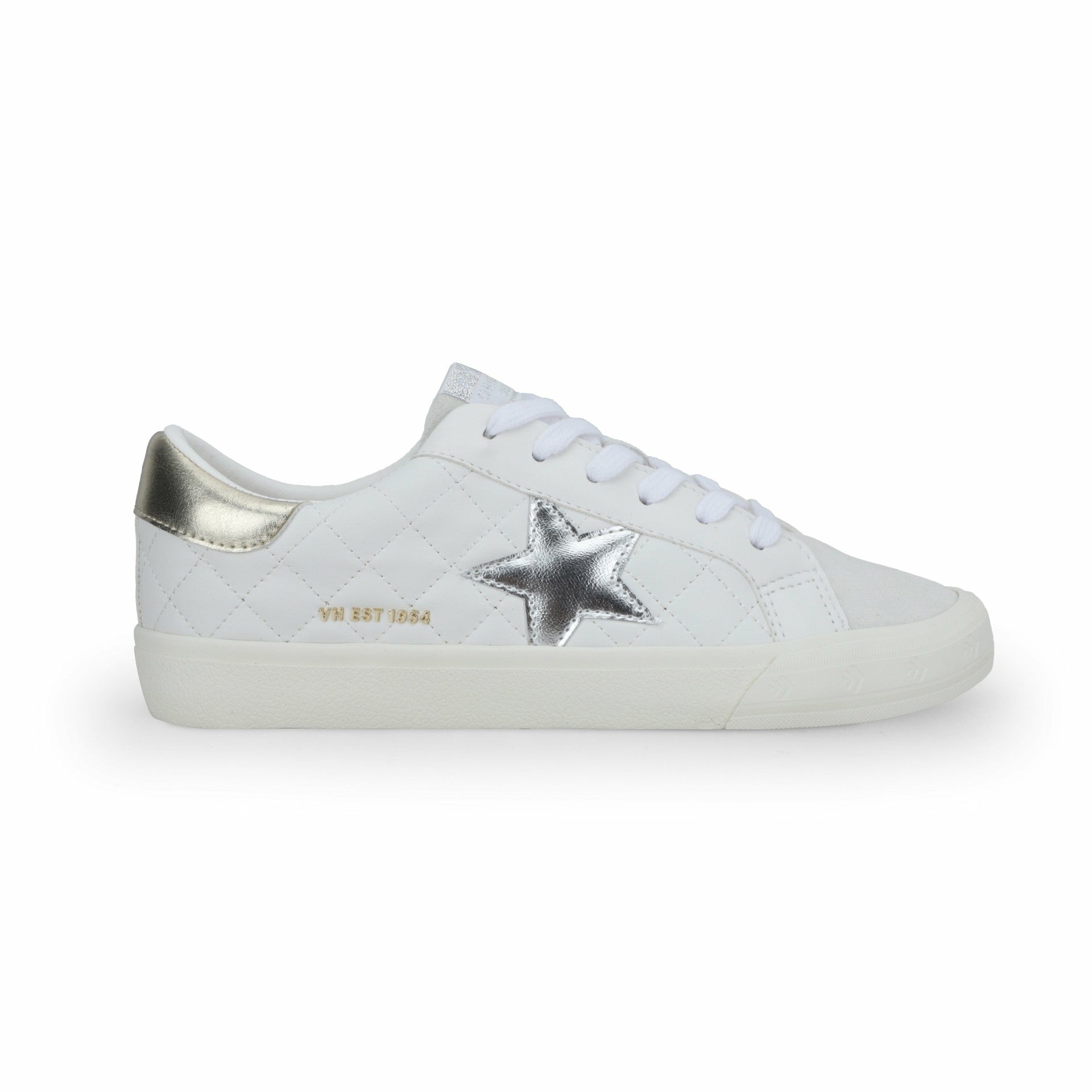 GRANDE - WHITE GREY QUILTED | Vintage Havana Shoes