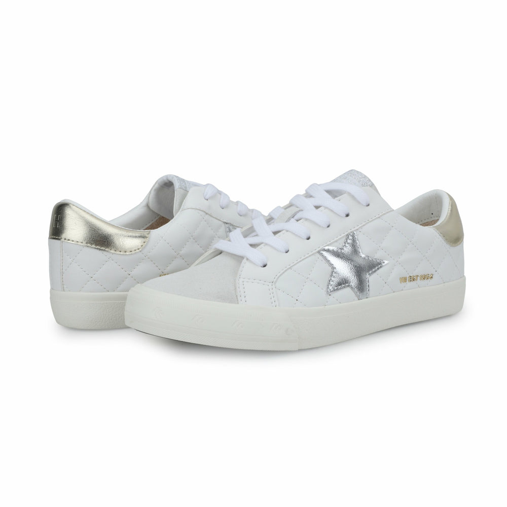 GRANDE - WHITE GREY QUILTED | Vintage Havana Shoes