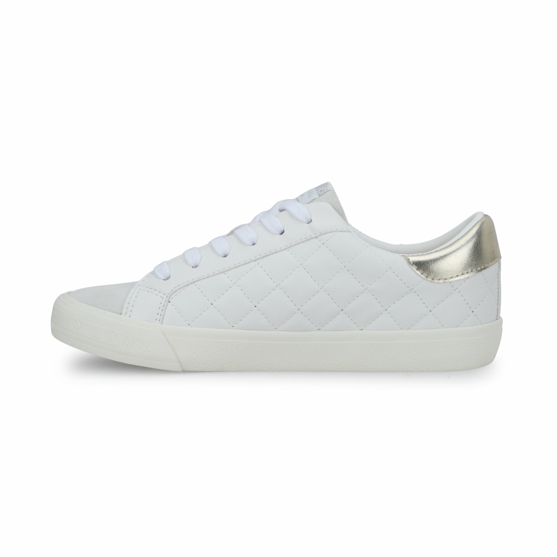 GRANDE - WHITE GREY QUILTED | Vintage Havana Shoes