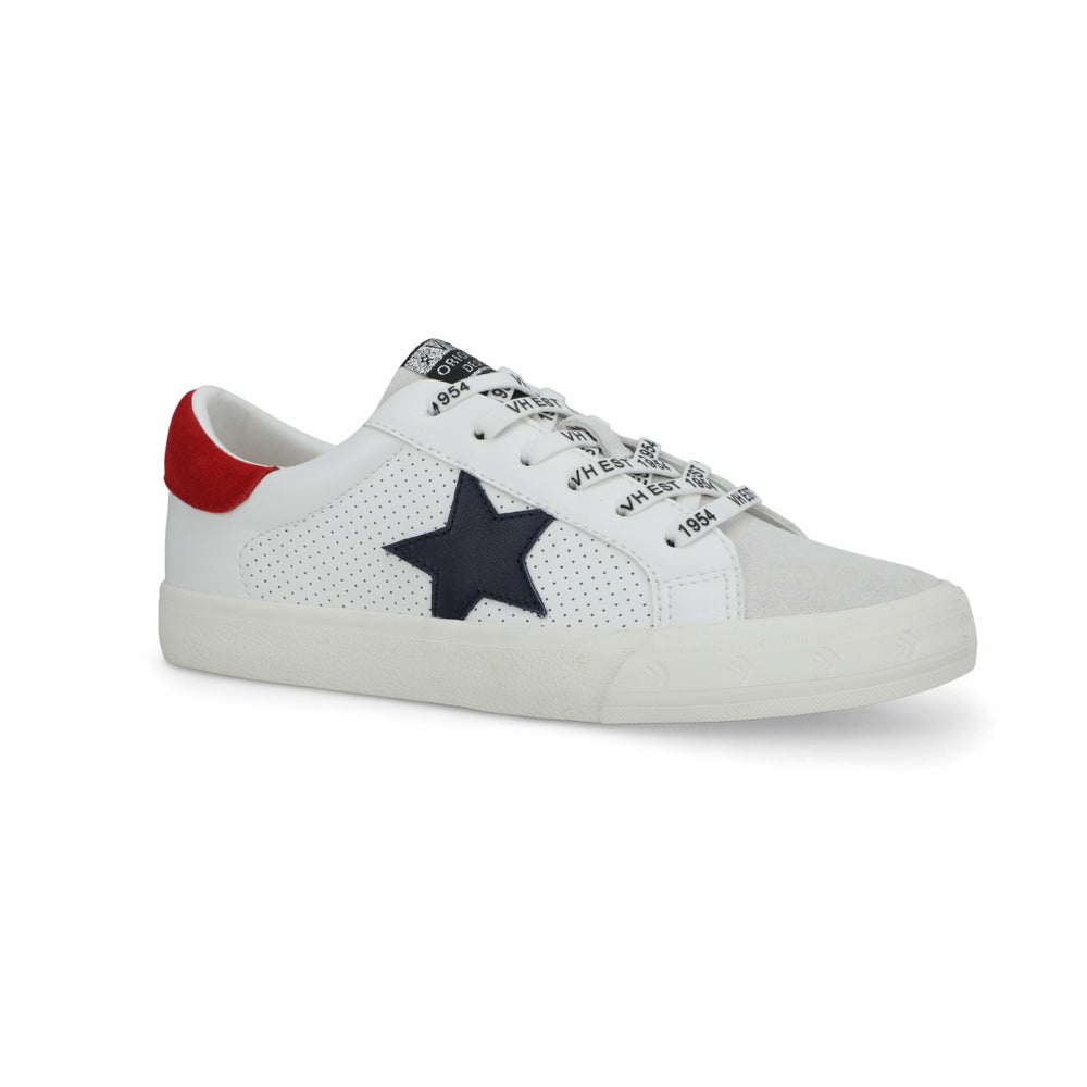 GRANDE - WHITE NAVY RED | Vintage Havana Shoes