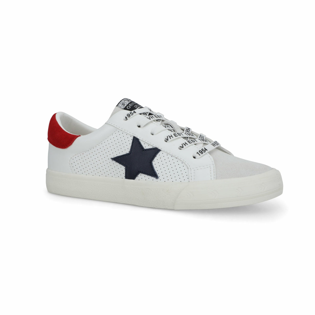 GRANDE - WHITE NAVY RED | Vintage Havana Shoes